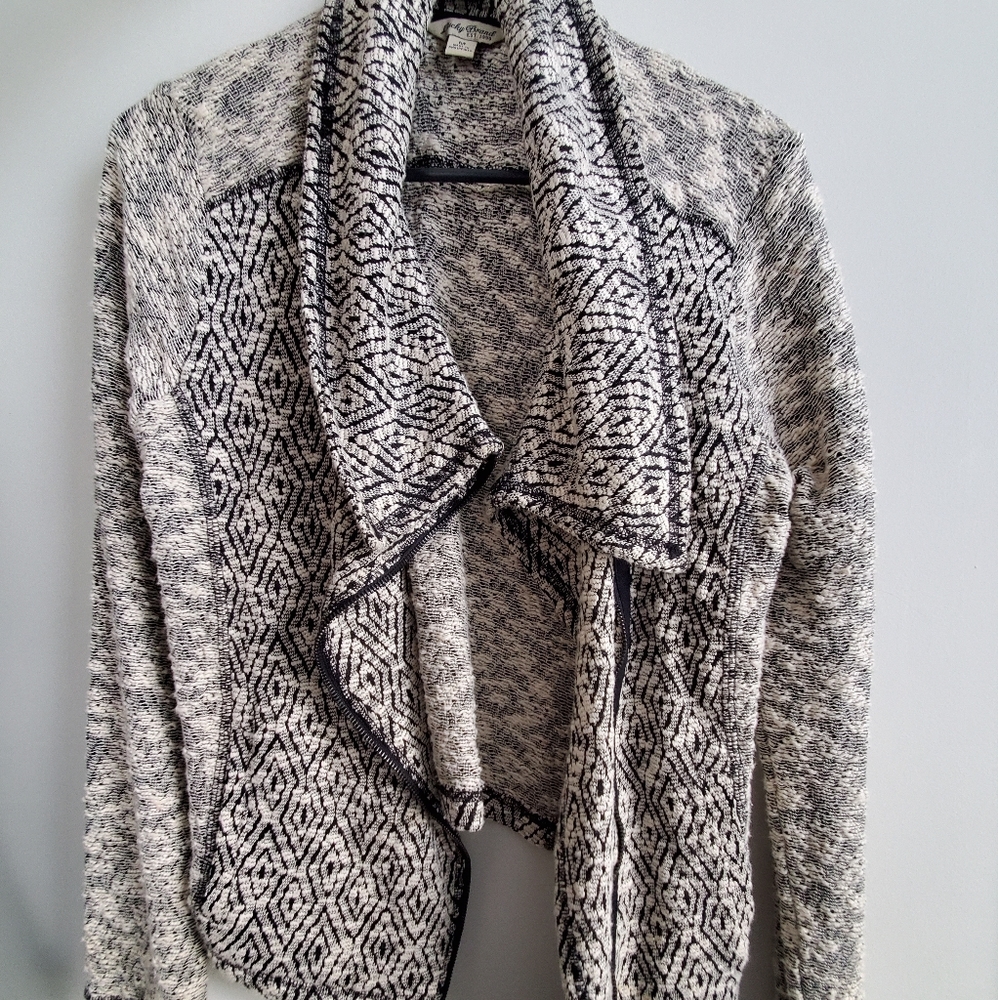 Lucky Brand cardigan asymmetrical zipper